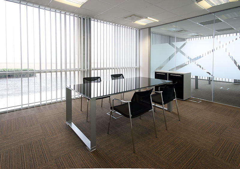 Verticle Blinds in a Brisbane office - South Brisbane Blinds Installation